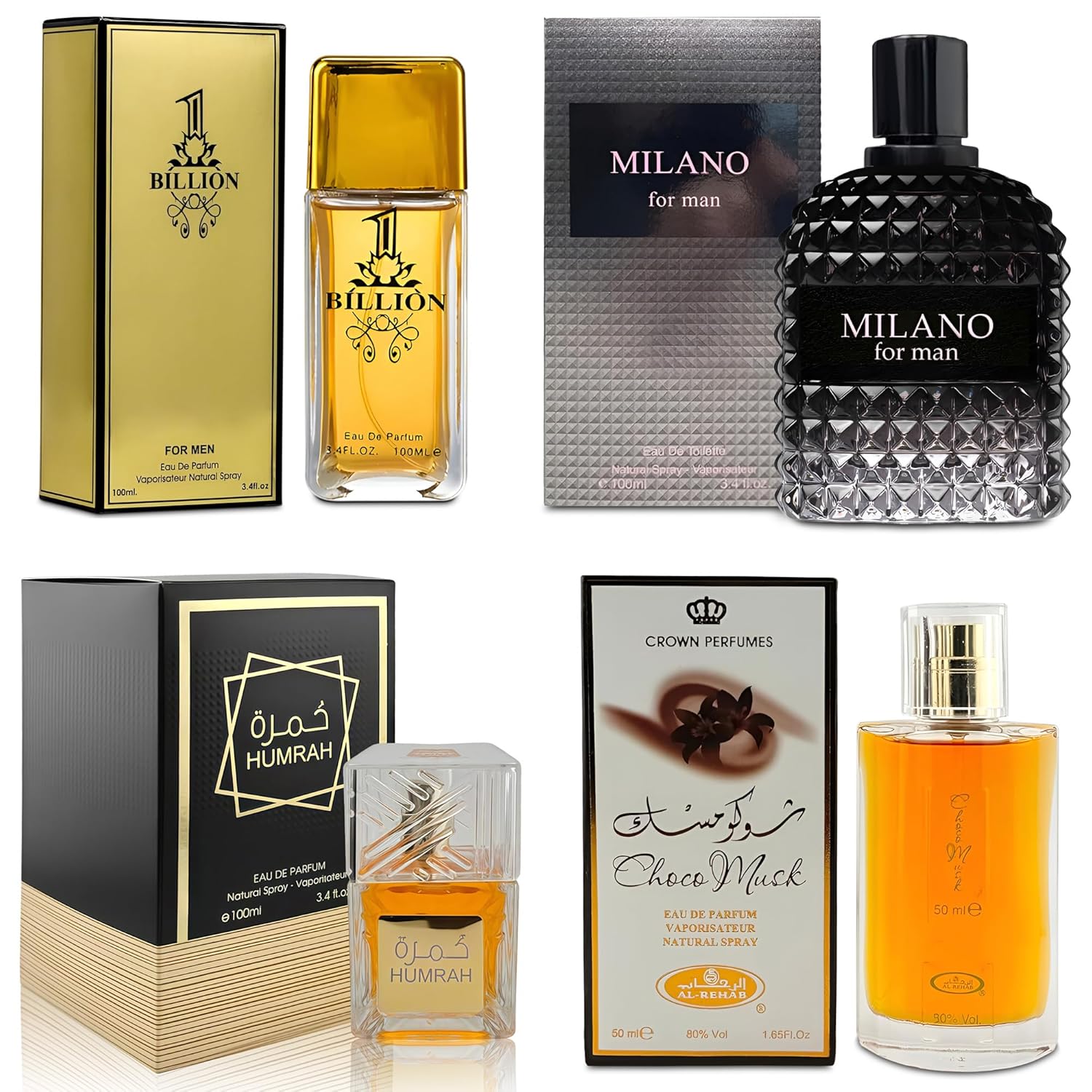 AFLUXE 4-Piece Cologne Set for Men - Long Lasting Fragrance