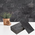 Peel and Stick Subway Tile Backsplash 3x6 Graphite Stone - Easy