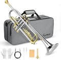 Asmuse Professional Trumpet Instrument Set - Bright Tone for Students