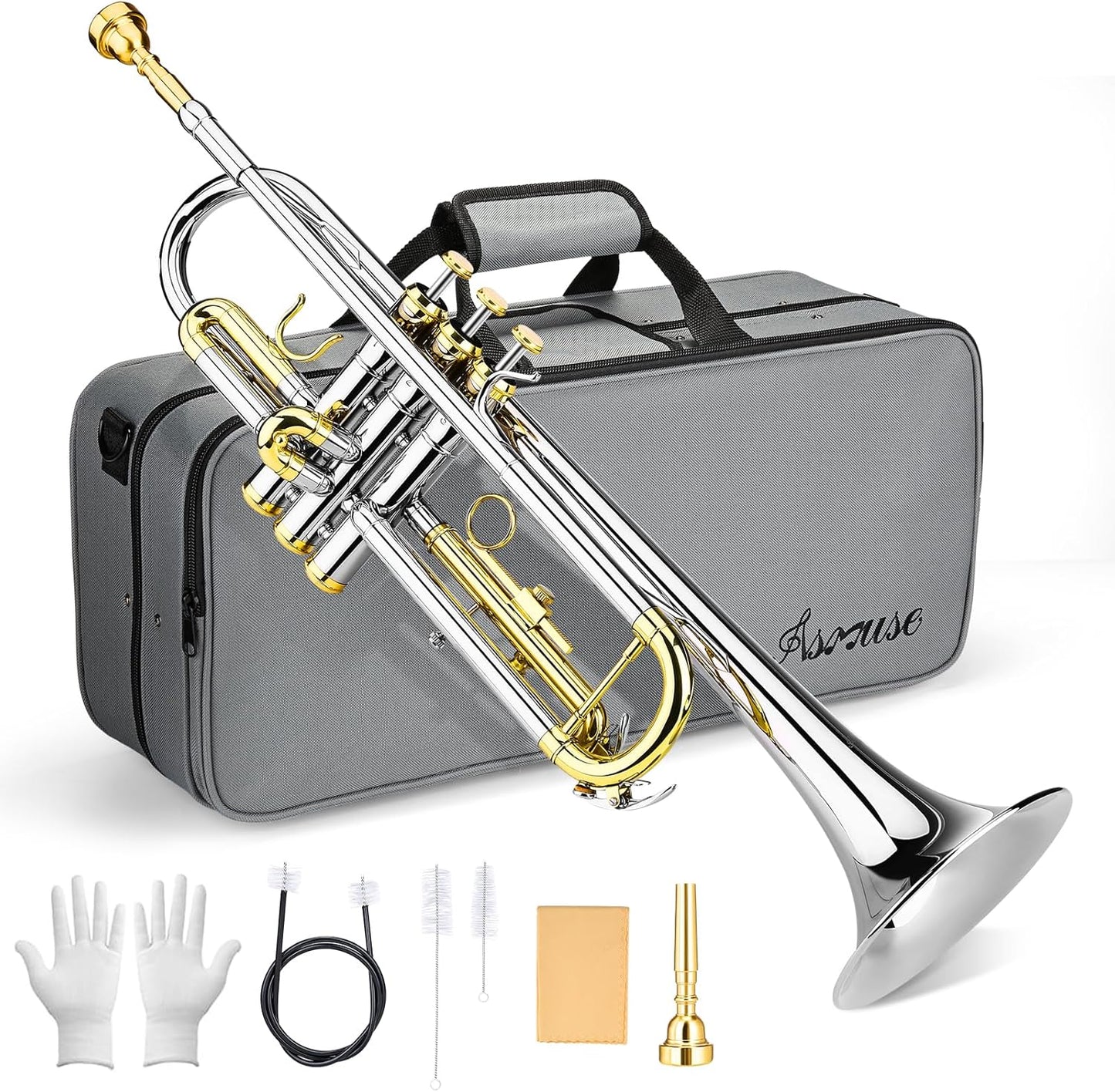 Professional Bb Trumpet Set for Students with Hard Case