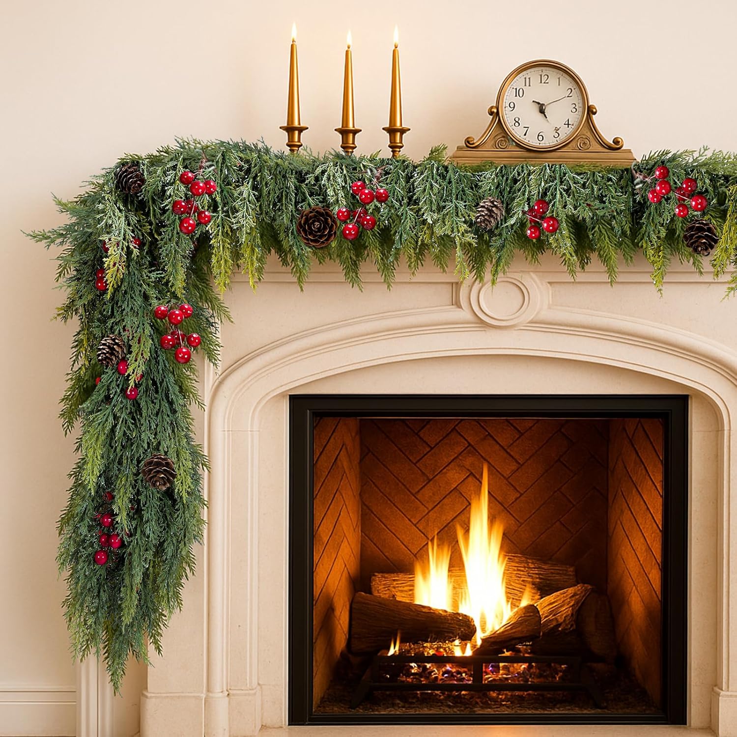 Artificial Cedar Christmas Garland for Lush Holiday Decor