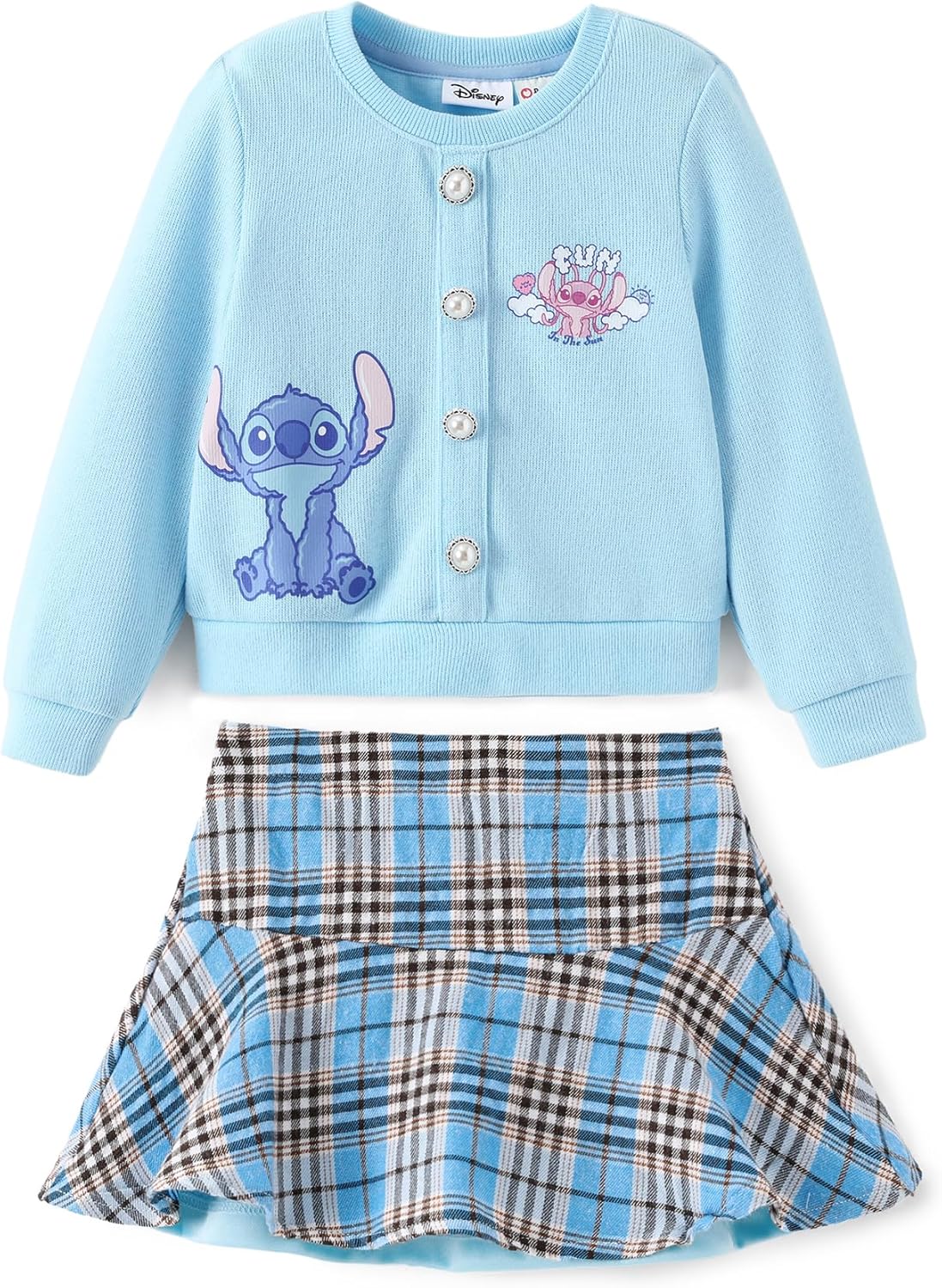 Disney Frozen Elsa Stitch Princess Moana Toddler Outfit Set