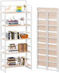 4NM No Assembly 5 Tiers Folding Bookshelf for Home Office