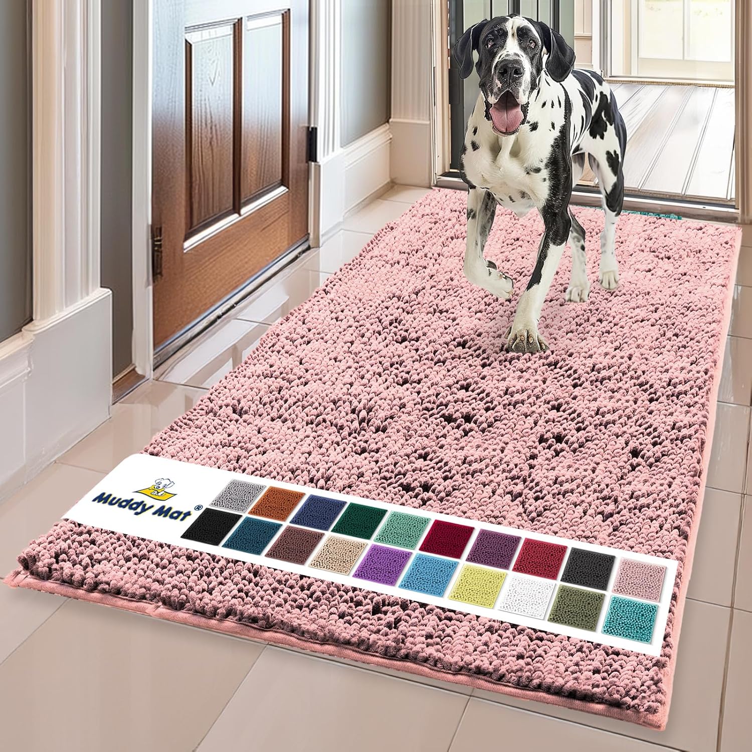 Muddy Mat Original Dog Door Mat for Muddy Paws - Super Absorbent