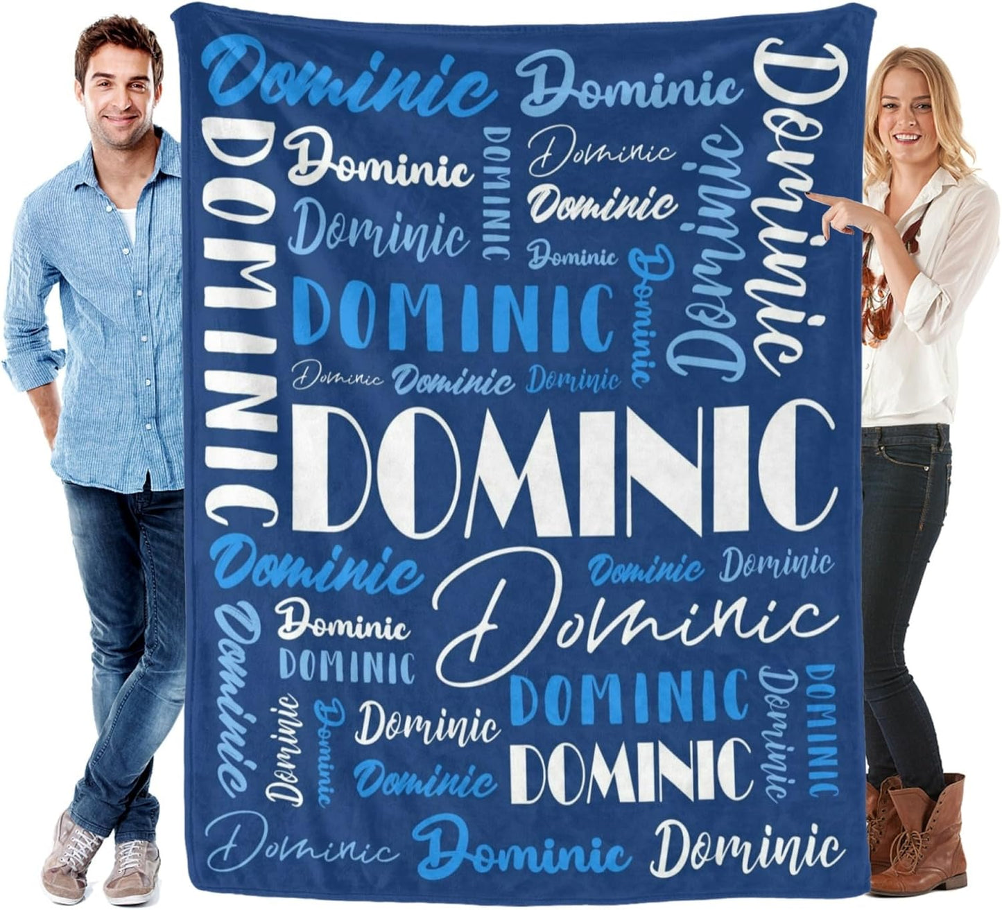 Personalized Name Blanket for Adults and Kids - Custom Flannel Throw