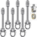 SELEWARE Heavy Duty Bearing Swing Hangers, 6 Pack - Smooth 1500lb