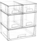 Clear Stackable Storage Drawers Set of 5 - Modular Undersink