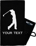 Custom Wolf Golf Towel - Personalized Golf Gift