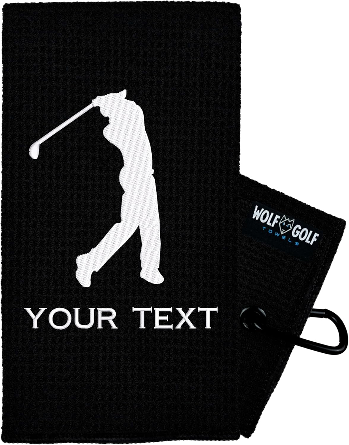 Custom Wolf Golf Towel - Personalized Golf Gift
