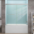 Sliding Tub Shower Door 57-60 in W x 58 in H Semi-Frameless