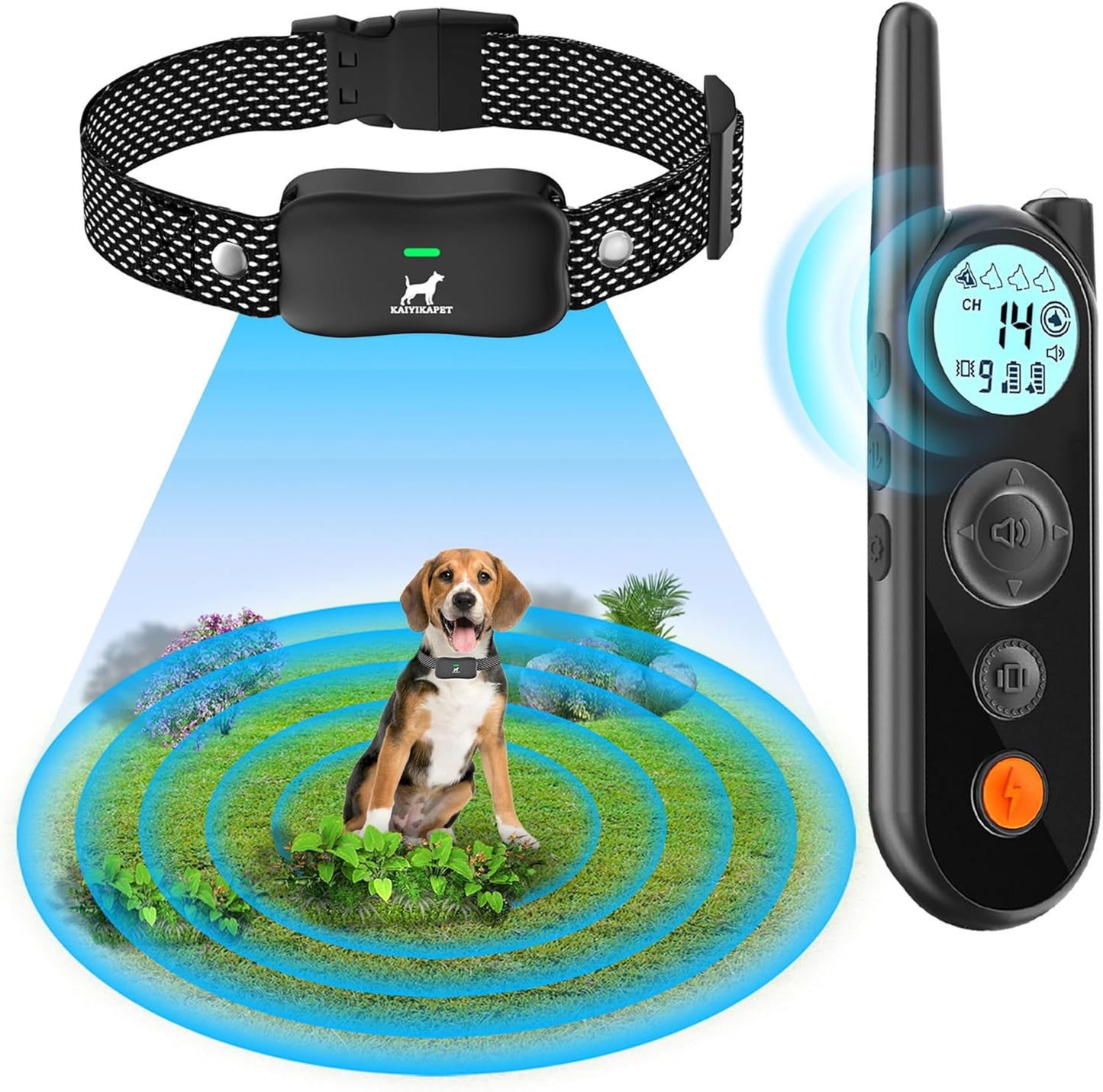 KAIYIKAPET Wireless Dog Fence - 3500FT Range, 3 Safe Training Modes