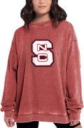 Chicka-d Women's Campus Crew - Soft Oversized Burnout Fleece
