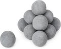 Skyflame Ceramic Fire Balls Set of 12 - 4 in Gray fire pit spheres