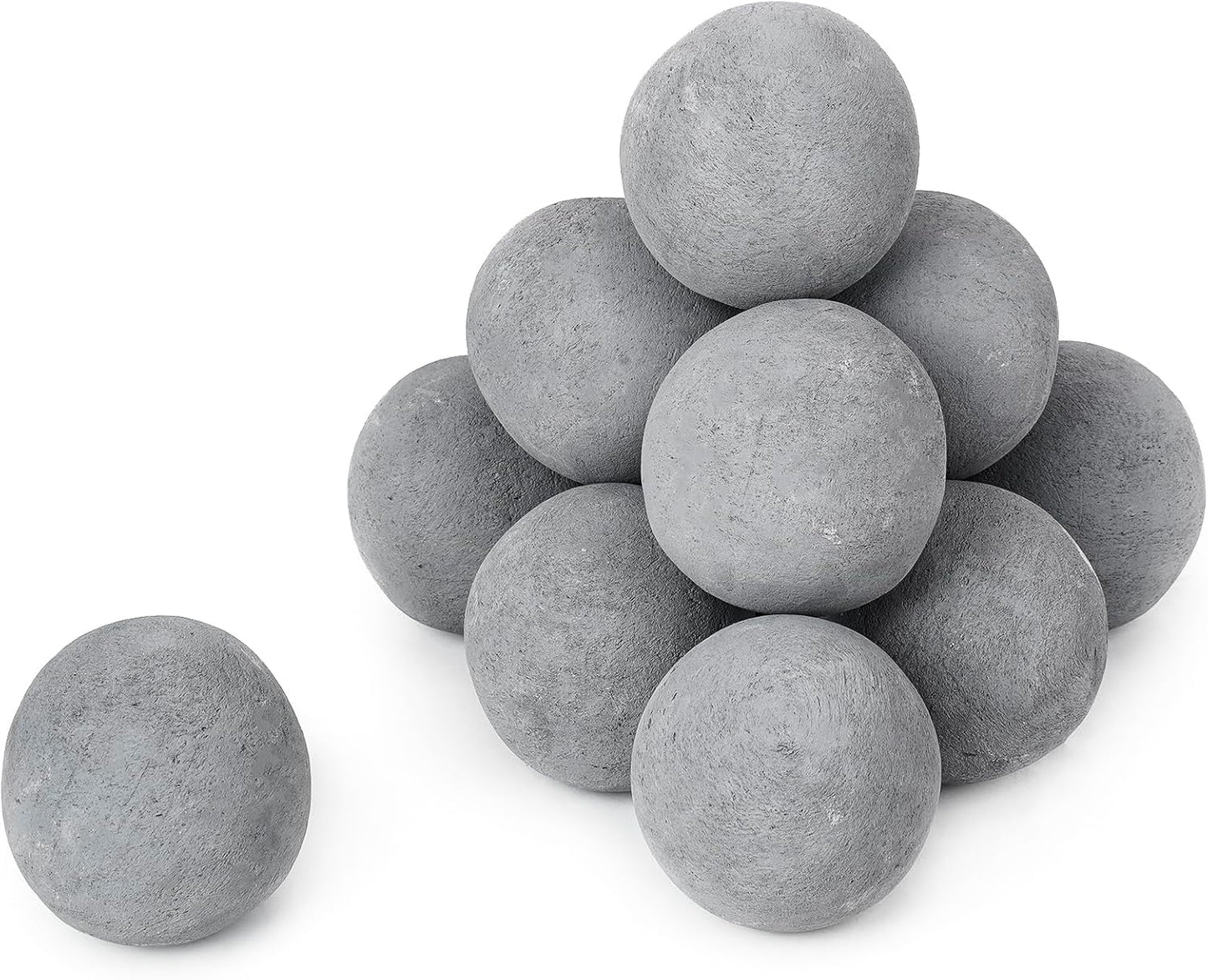 Skyflame Ceramic Fire Balls Set of 12 for Fire Pits and Fireplaces