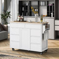 Portable Wood Kitchen Island Cart - Storage on Wheels!