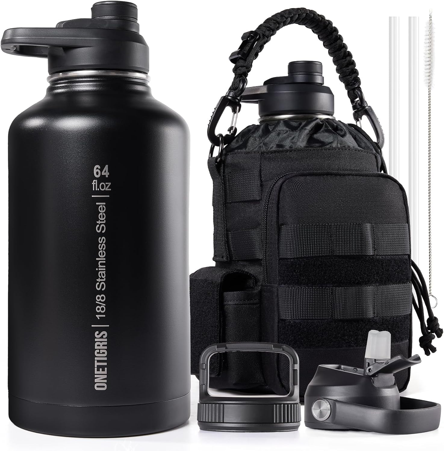 OneTigris Tactical Half Gallon Water Bottle for Outdoor Hydration
