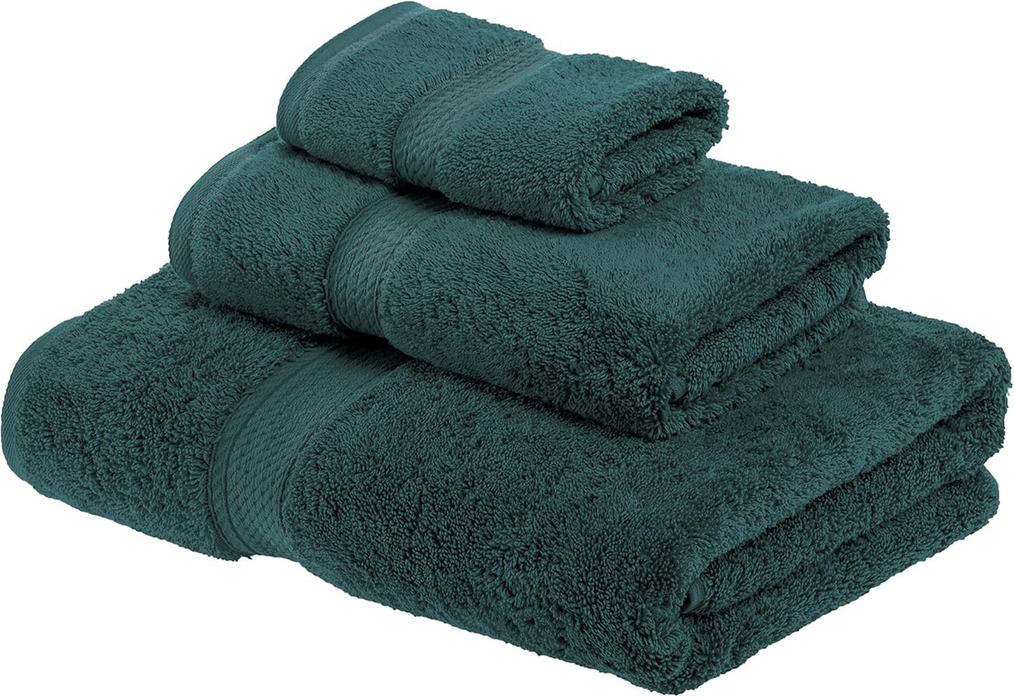 Luxurious Egyptian Cotton Pile 3 Piece Towel Set in Teal