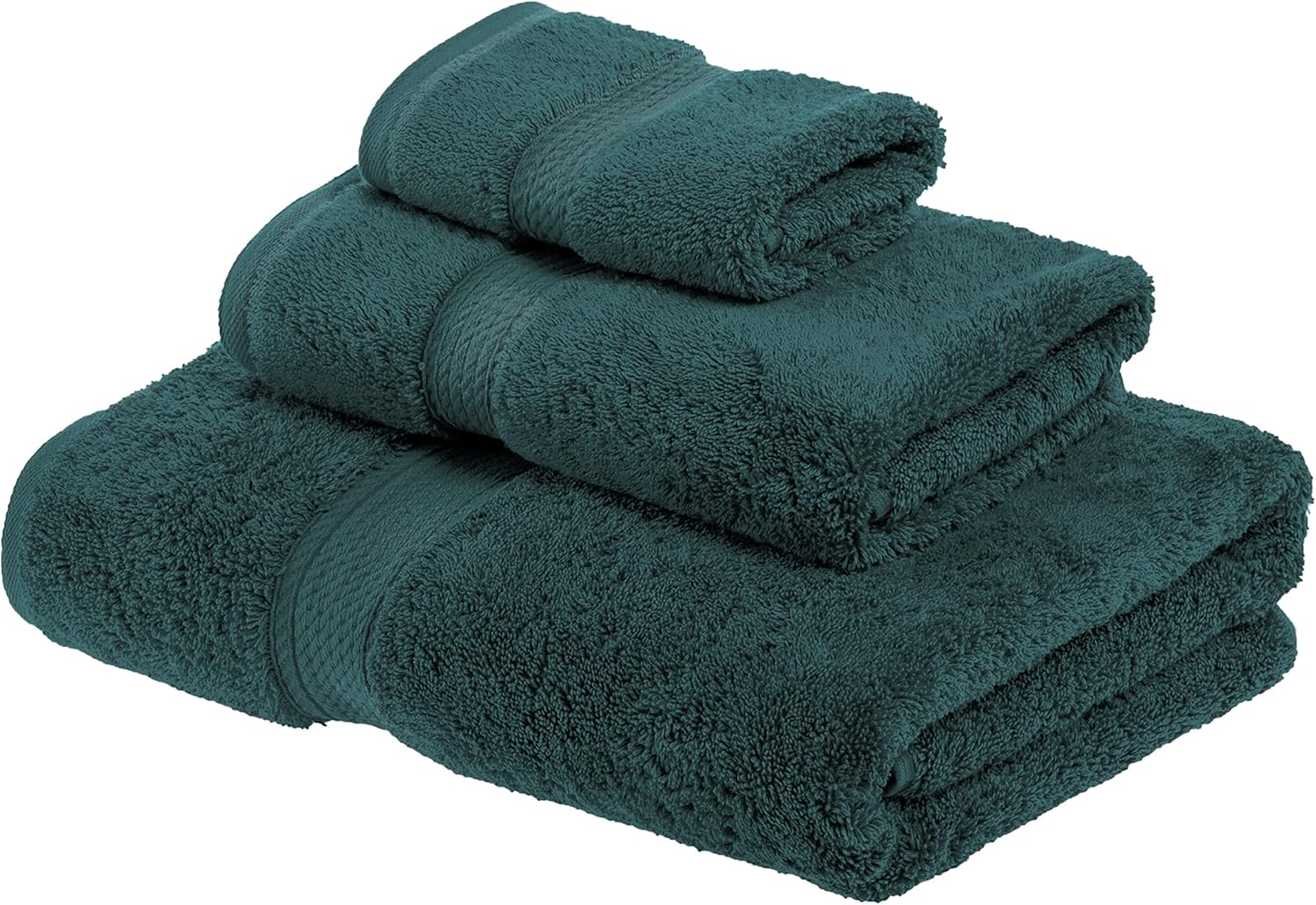 Luxurious Egyptian Cotton Pile 3 Piece Towel Set in Teal