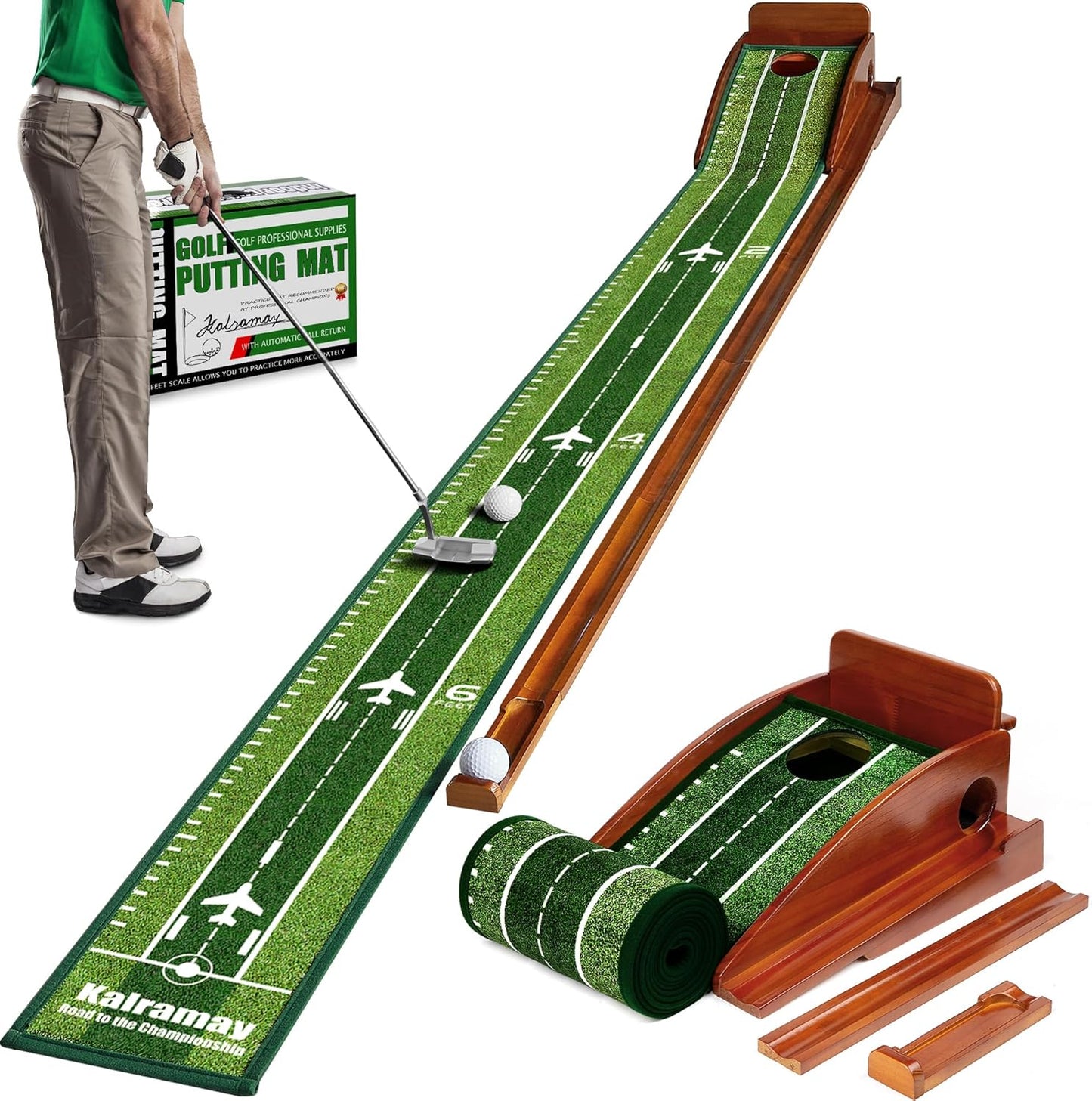 Indoor Golf Putting Mat: Realistic, Automatic Return