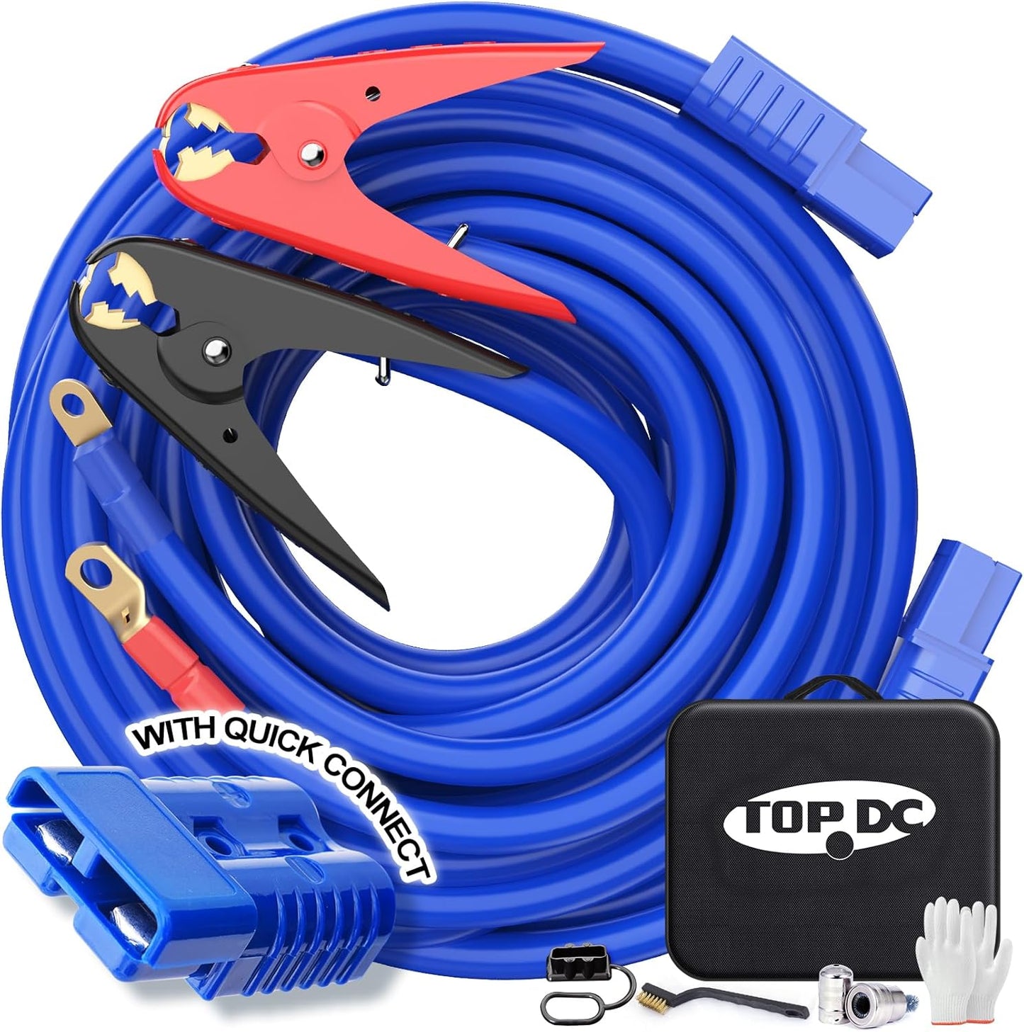 TOPDC 25 Feet Jumper Cables for Car, SUV and Trucks - Heavy Duty