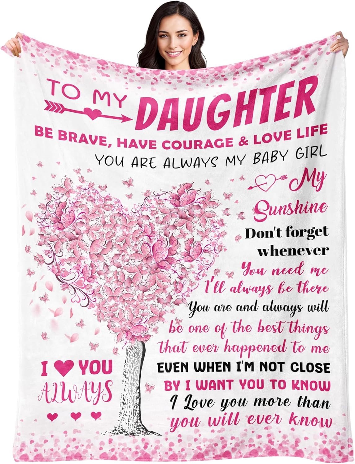 Daughter Gifts from Mom Dad - Cozy 60in x 80in Blanket