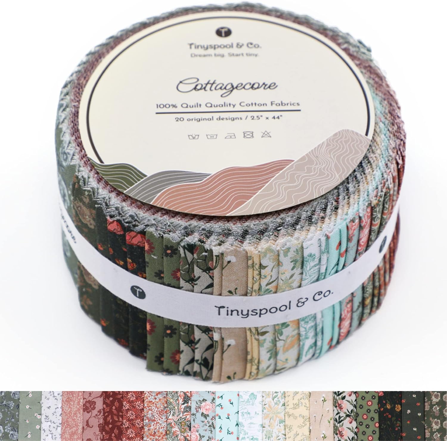 Tinyspool Jelly Roll Fabric Strips for Quilting and Crafting