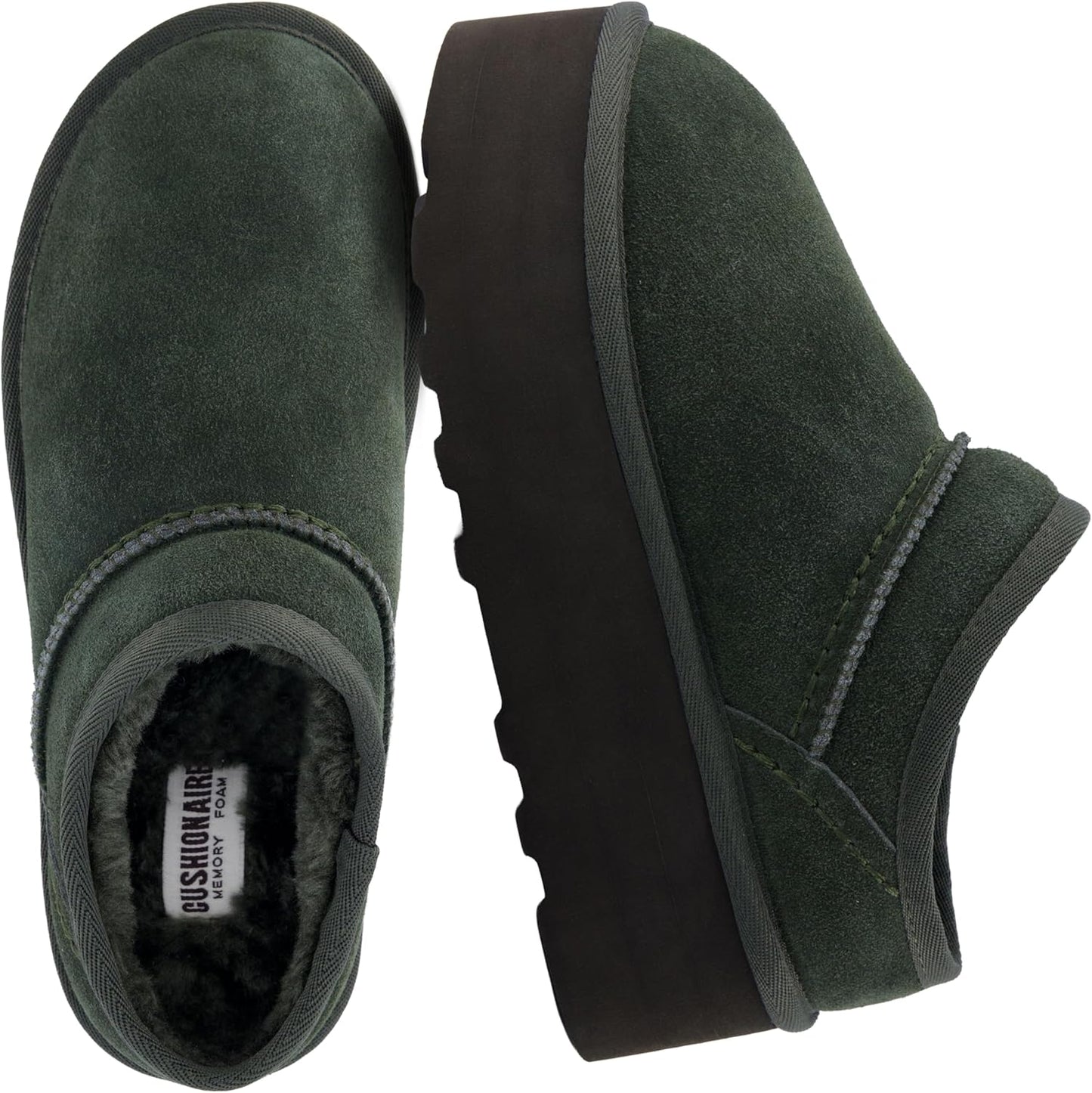 CUSHIONAIRE Huggy-2 Platform Slippers for Women - Cozy Comfort