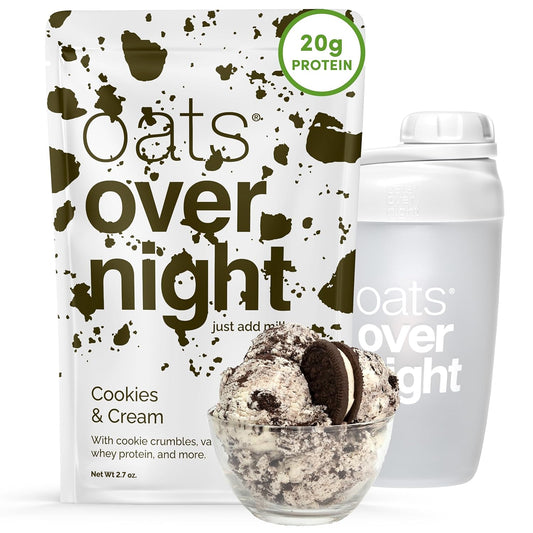 Oats Overnight Cookies & Cream - High Protein Breakfast Shake