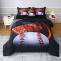 Full Baseball Comforter Set for Boys - 6 Piece Bed in a Bag