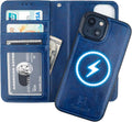 iPhone 15 Wallet Case Compatible with MagSafe - RFID Blocking Blue