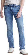 Men's Straight Six Jeans - Soft Stretch Fleece Comfort