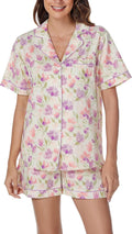 LUBOT Summer Pajama Set for Women - Comfortable Cotton Sleepwear