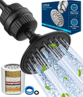 Cobbe 6-Setting High Pressure Filtered Shower Head Combo - Softer