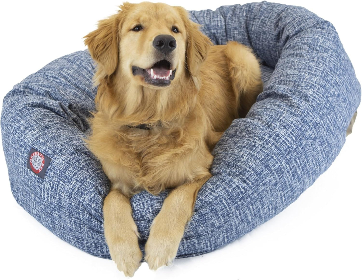 Majestic Pet 24 Inch Bagel Calming Dog Bed for Cozy Comfort