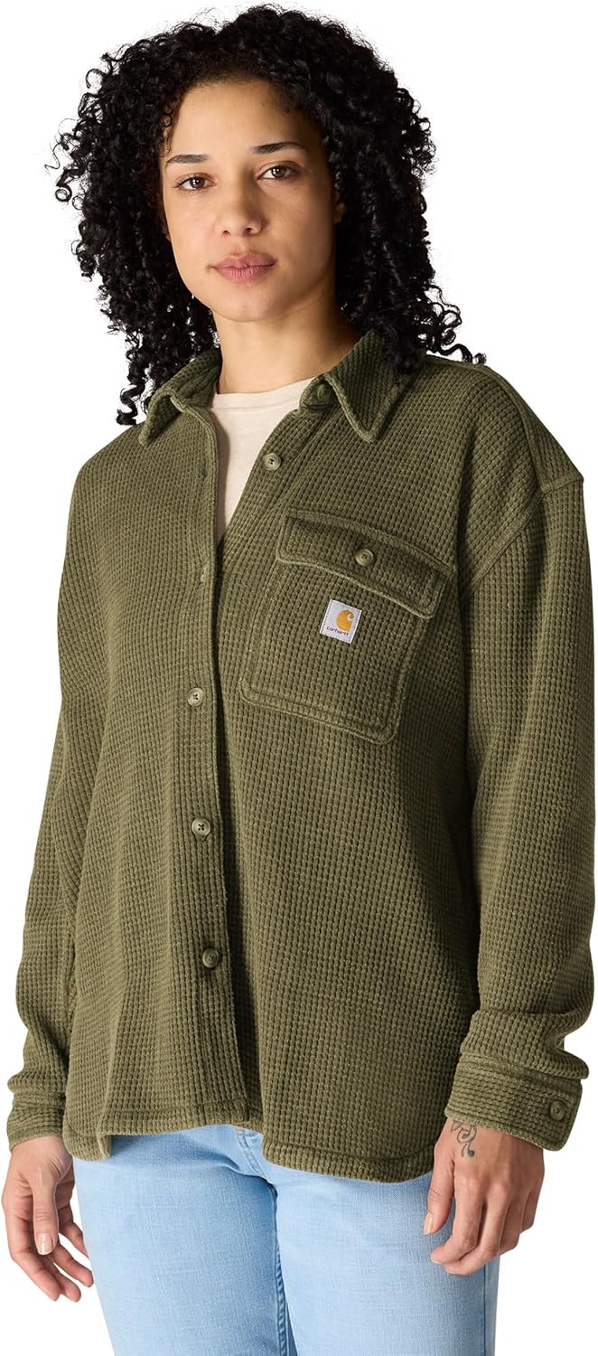 Carhartt Women's Oversized-fit Heavyweight Waffle Knit Shirt Review