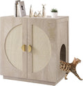 Cat Litter Box Enclosure with Shelves - Tall Hidden Litter Box Cover