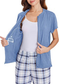 Post Shoulder Surgery Shirt for Women - Drain Pocket Zip Top