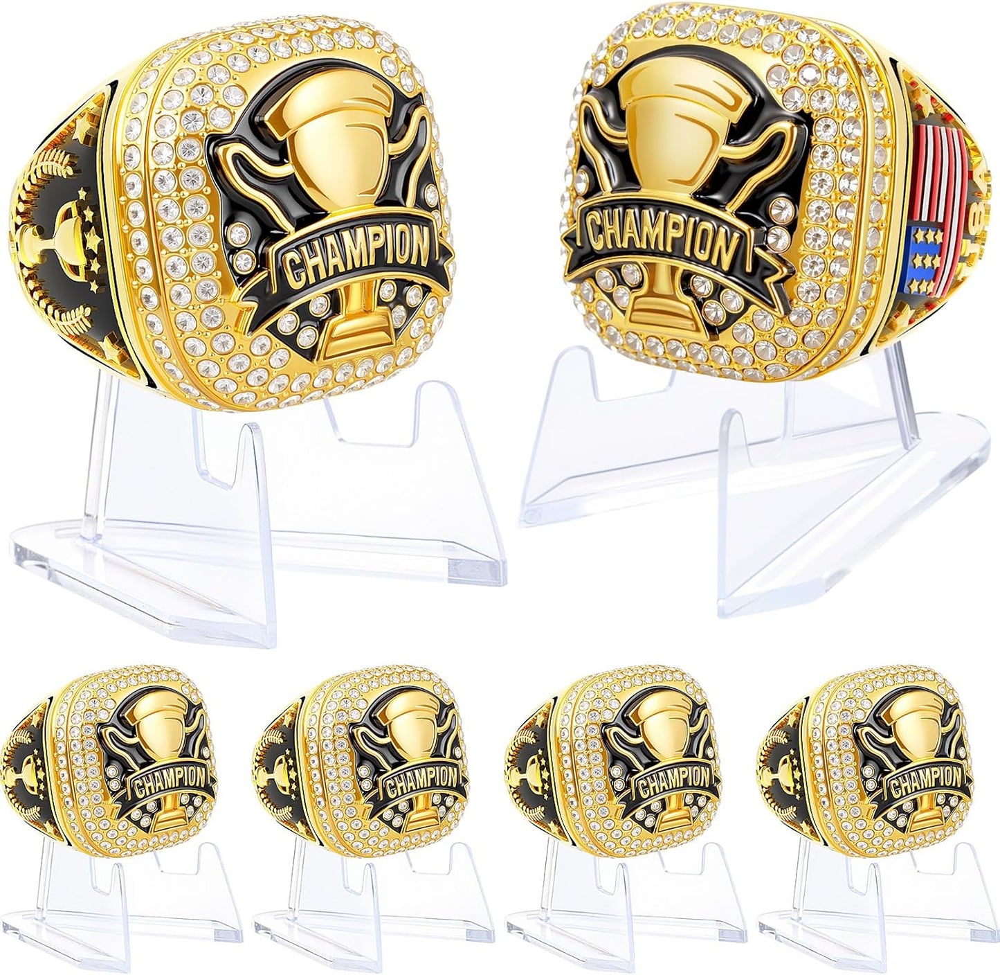 Misdary Championship Rings for Soccer Baseball Basketball MVPs