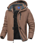 Men's Mountain Ski Jacket Waterproof Fleece Liner Snow Coat