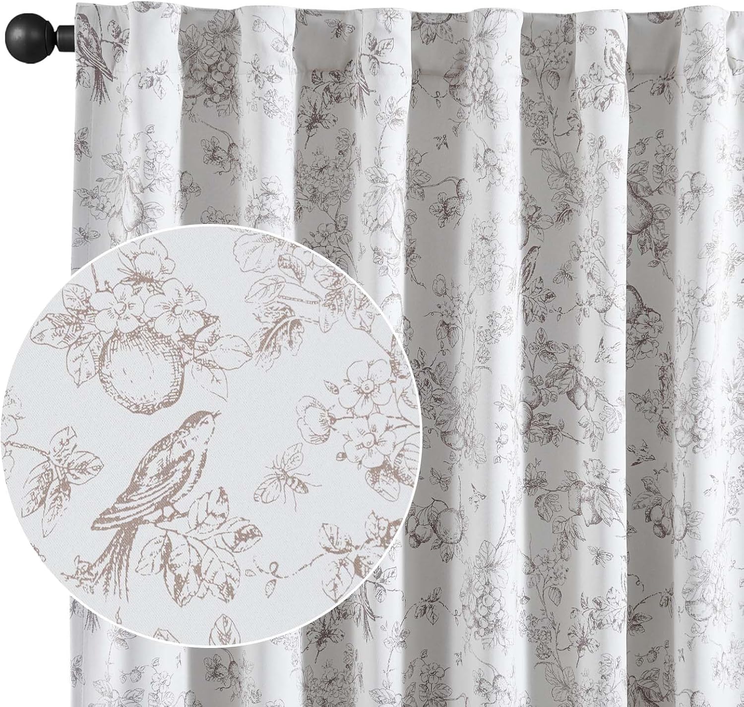 Vangao Taupe Blackout Curtains for Bedroom and Living Room