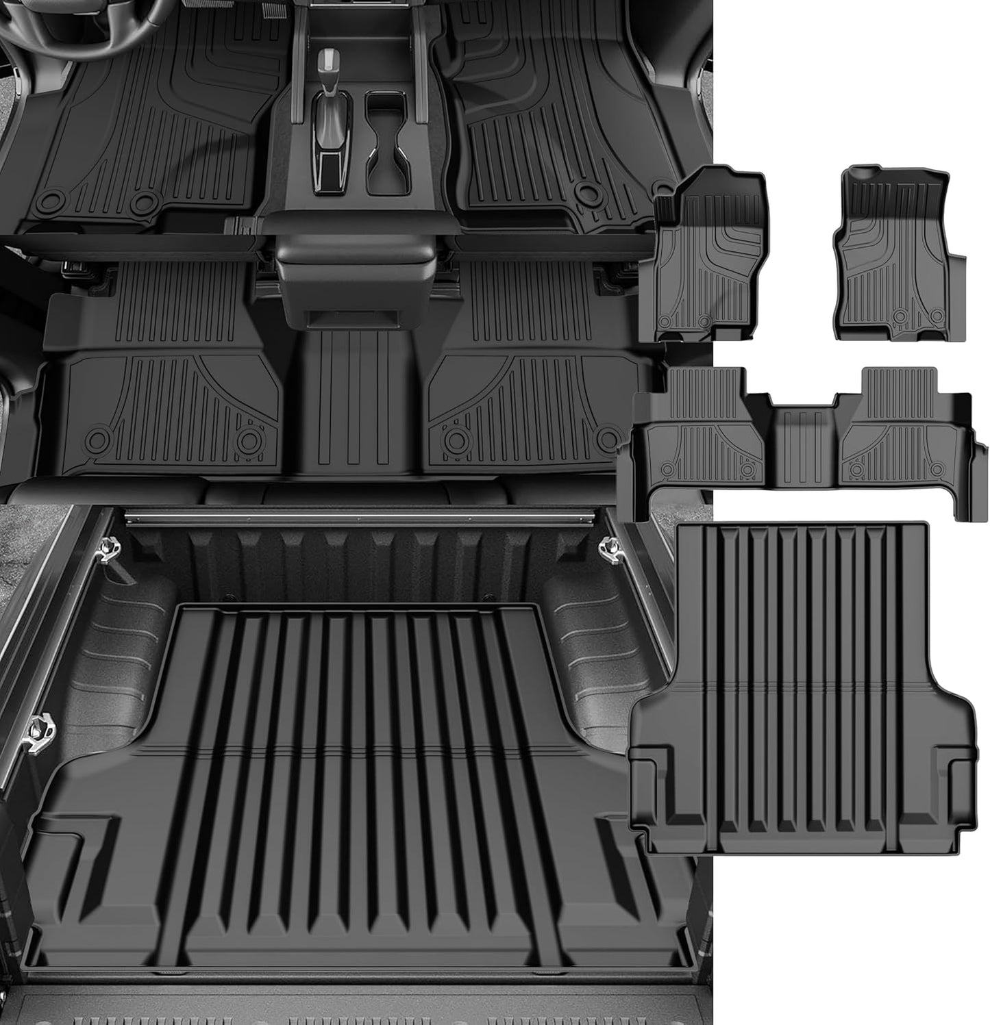 All Weather Floor Mats for Frontier 2022 2023 2024 2025 Crew Cab