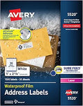 Avery Waterproof Printable Address Labels with Sure Feed - 1,500 Pack