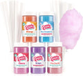 Cotton Candy Express Floss Sugar Variety Pack - 5 Jars plus 50 Cones