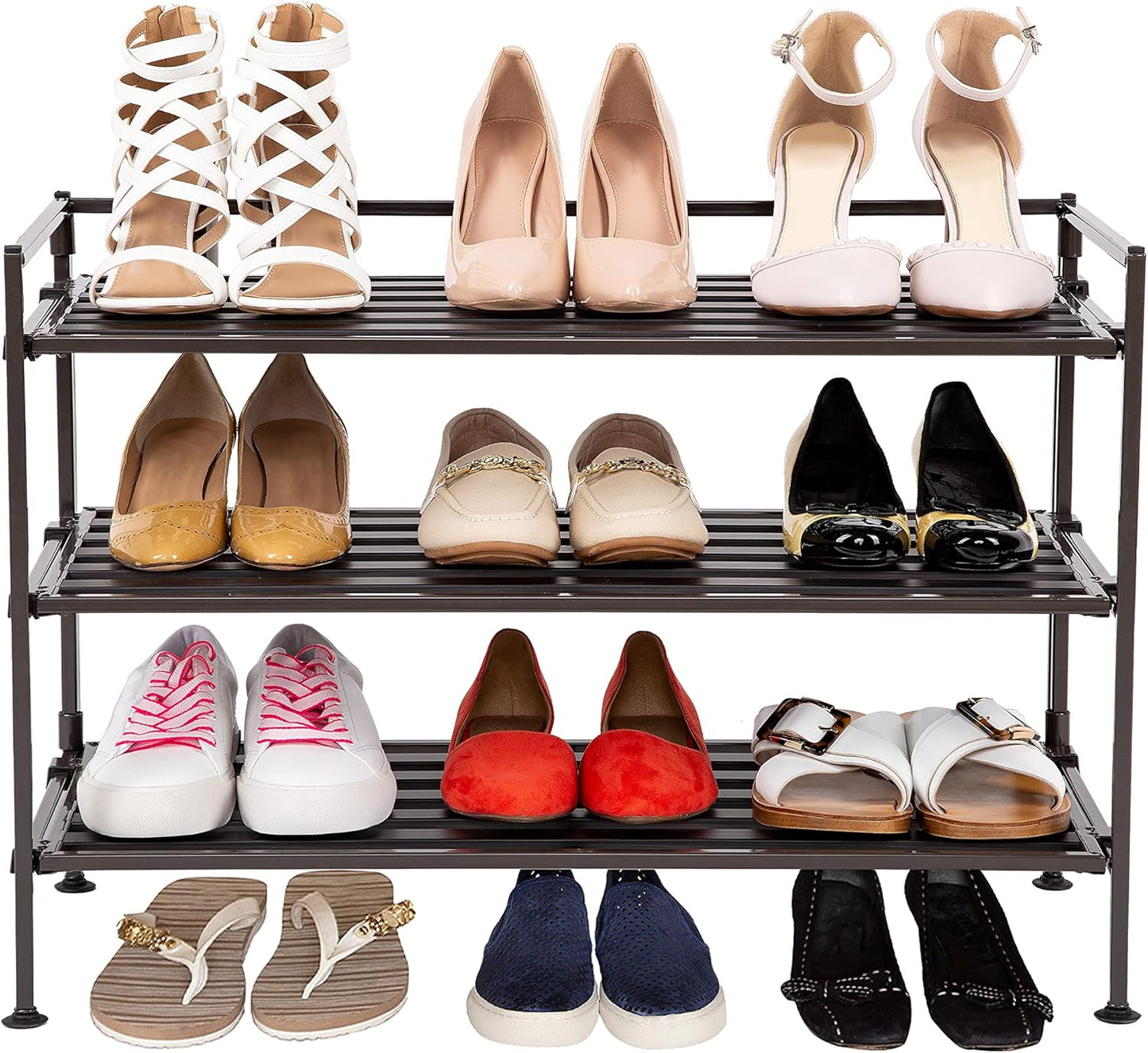 Sturdy Freestanding Storage Shelf for Bedroom and Closet Use