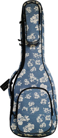 Baritone Ukulele Case 0.6in Padded Plumeria Canvas - Protective Bag