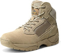 Mens Military Tactical Work Boots Side Zip Leather - AllTerrain
