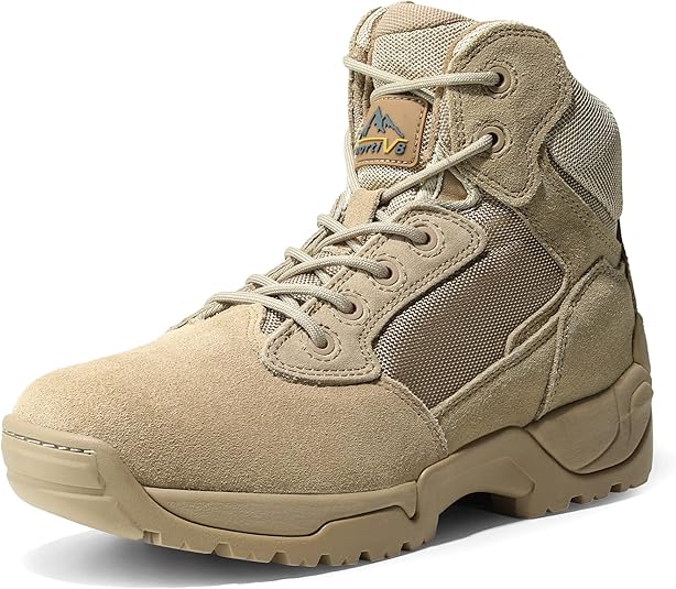 NORTIV 8 Men's Military Tactical Work Boots for Hiking and Combat