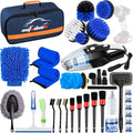 AUTODECO 37Pcs Car Detailing Brush Set - Complete Cleaning Kit