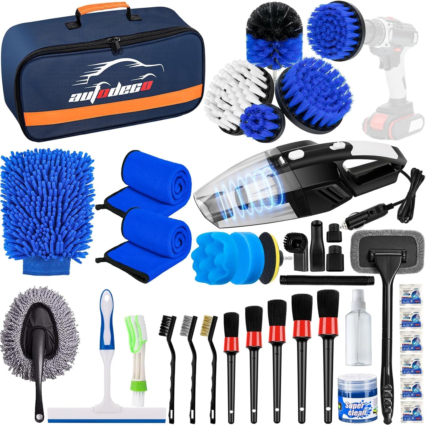 37Pcs Car Detailing Brush Set for Ultimate Car Cleaning