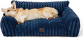 Bedsure Cute Dog Couch for Pets 36in - Supportive Fluffy Sofa